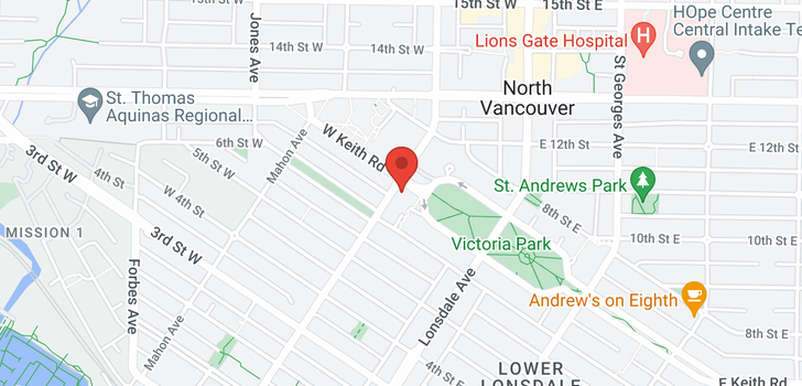 map of 608 683 W VICTORIA PARK